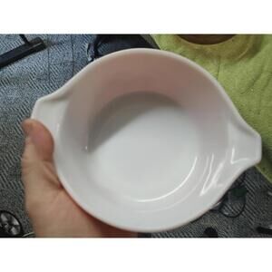 Vintage Pyrex Mixing Bowl Orange and White Wheat Pattern